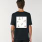 asanas l t-shirt bio-baumwolle schwarz l ausgefallene yoga kleidung l umweltfreundliche mode aus natürlichen materialien