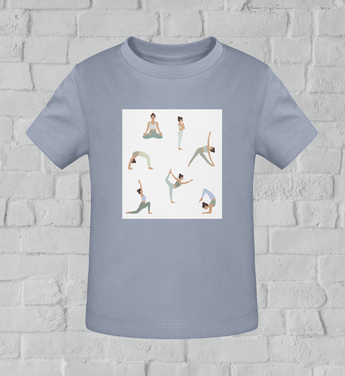asanas l yoga shirt kinder mittelblau l yoga kleidung kinder l mode für kinder l nachhaltige kinder kleidung