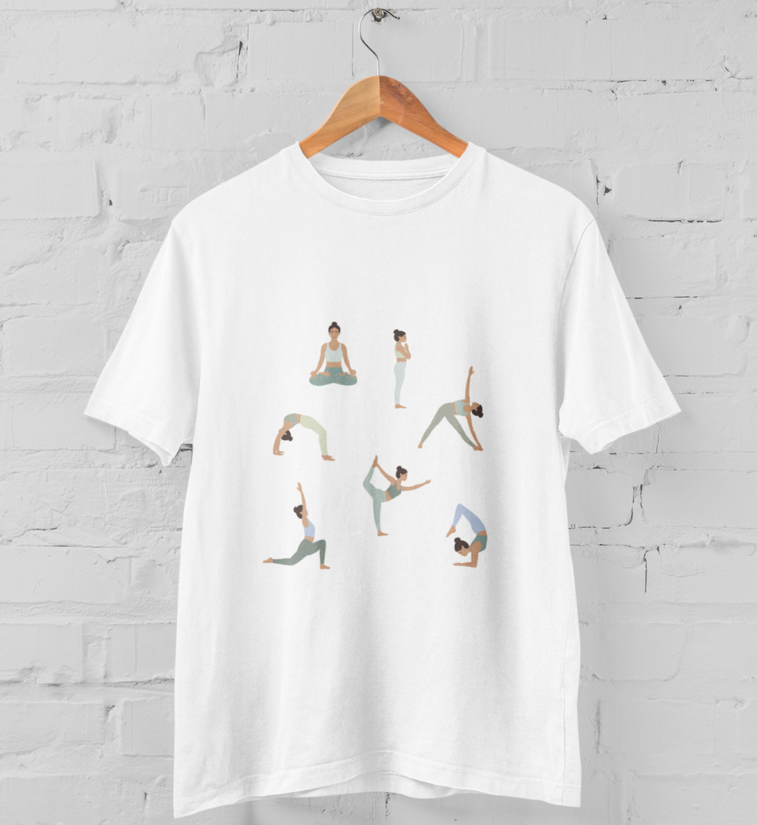 asanas l bio t-shirt weiß l ausgefallene yoga kleidung l umweltfreundliche produkte l bewusst leben mit veganer mode