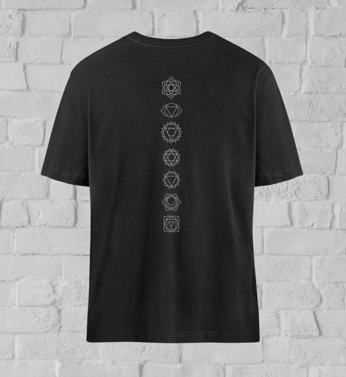 chakren l shirt aus bio-baumwolle schwarz l yoga fashion l vegane mode l nachhaltige mode online shoppen