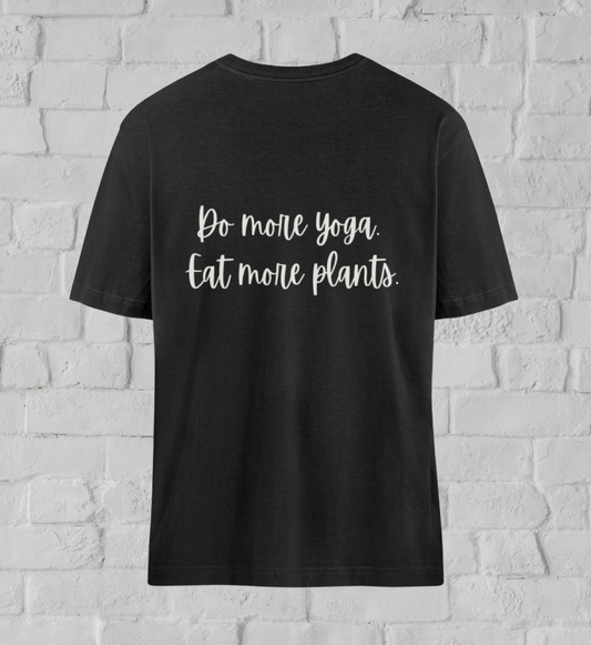 do more yoga l yoga t-shirt schwarz l bio yoga kleidung l vegane produkte l ethischer konsum mit nachhaltigen produkten