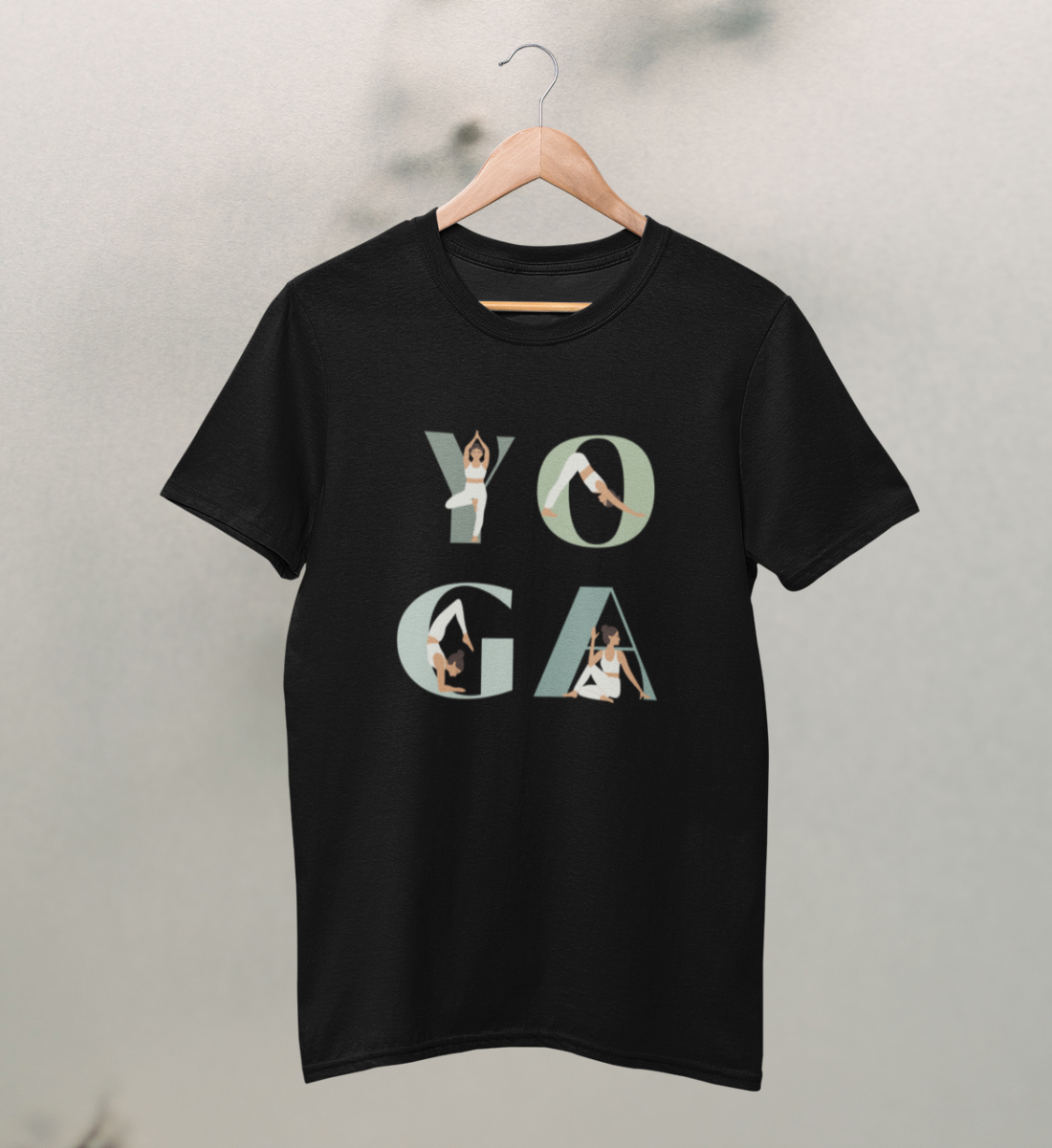 yoga girl l bio t-shirt kinder schwarz l yoga shirt l yoga kleidung bio-baumwolle l umweltfreundliche mode online shoppen