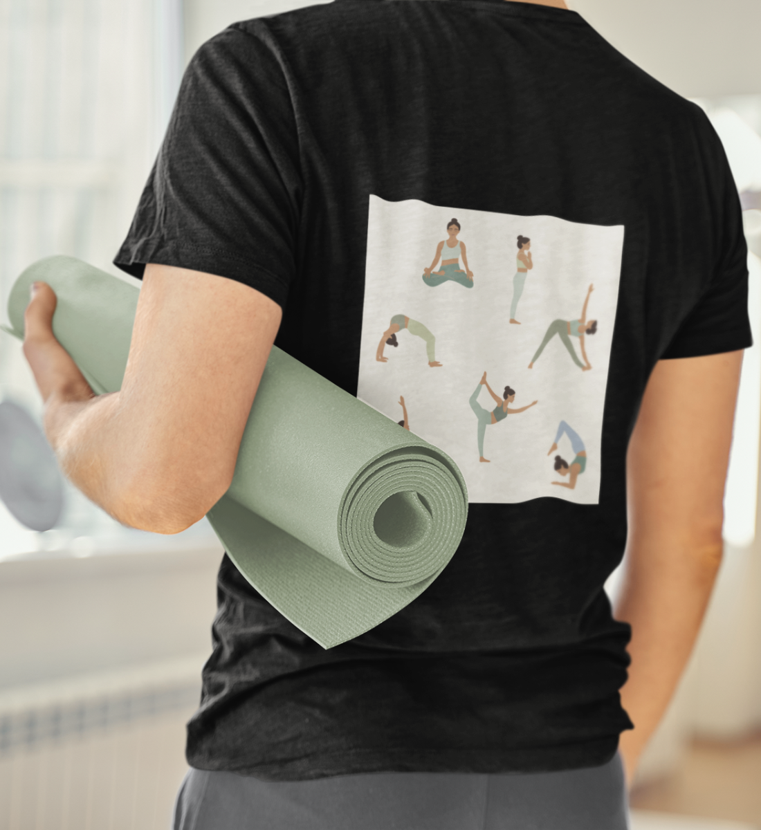 asanas l t-shirt bio-baumwolle l ausgefallene yoga kleidung l umweltfreundliche mode aus natürlichen materialien