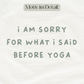 motiv l sorry l tasse  l yoga tasse l yoga accessoires l nachhaltige geschenkidee l geschenke für yogaliebhaber