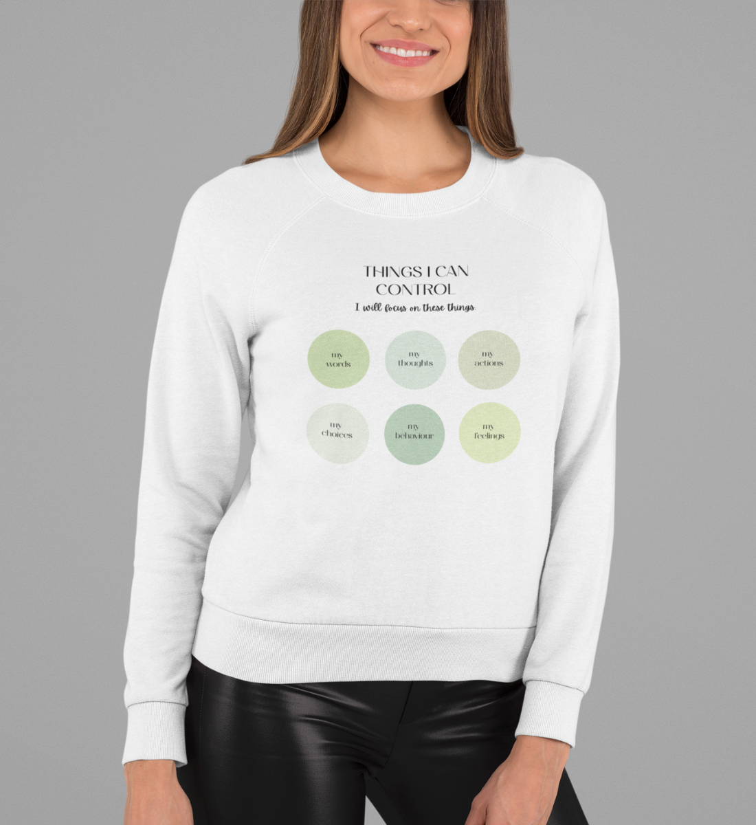 things I can control l yoga sweatshirt l sweatshirt bio-baumwolle l yoga bekleidung l ökologische mode nachhaltig online shoppen