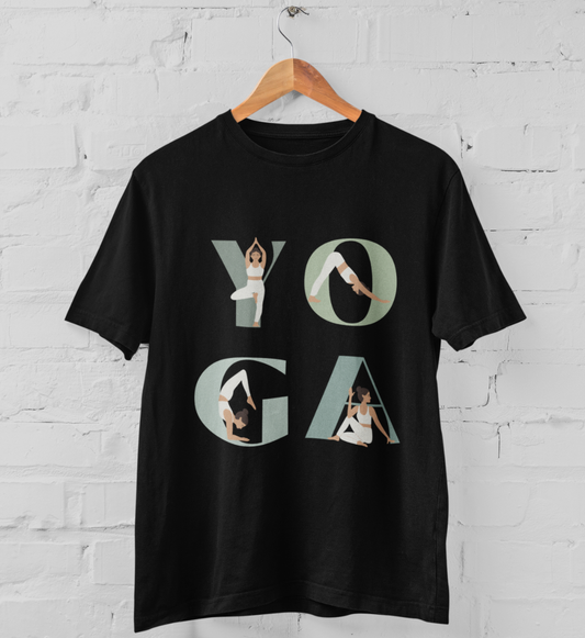 yoga girl l bio t-shirt schwarz l yoga shirt l yoga kleidung bio-baumwolle l umweltfreundliche mode online shoppen