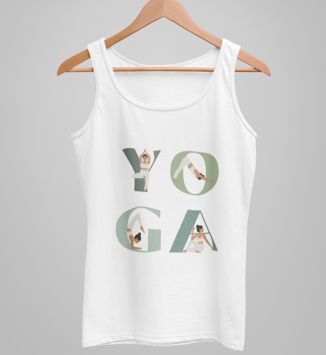 yoga girl l yoga tank top weiß l bio top l yoga Klamotten damen l faire und nachhaltige kleidung online shoppen