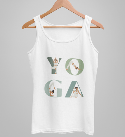 yoga girl l yoga tank top weiß l bio top l yoga Klamotten damen l faire und nachhaltige kleidung online shoppen