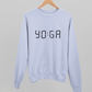 zeit für yoga l yoga sweatshirt mittelblau l pullover bio-baumwolle l nachhaltige yoga kleidung l natürliche und ökologische materialien aus nachhaltiger produktion l yoga mode online shoppen
