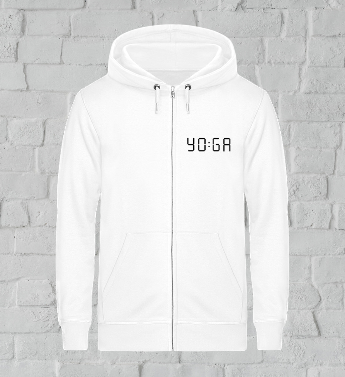 zeit für yoga l yoga sweatshirtjacke weiß l bio sweatshirtjacke l bio yoga kleidung l umweltfreundliche und vegane mode online shoppen