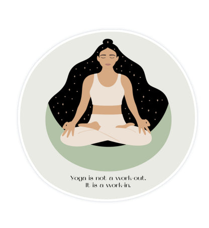 work-out work-in l sticker l yoga sticker l yoga accessories l yoga online shop
