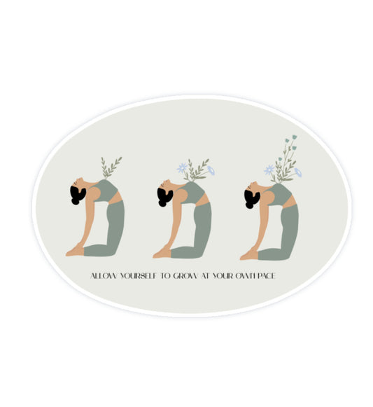 allow yourself to grow l sticker l yoga sticker l schöne geschenkideen l yoga accessories 