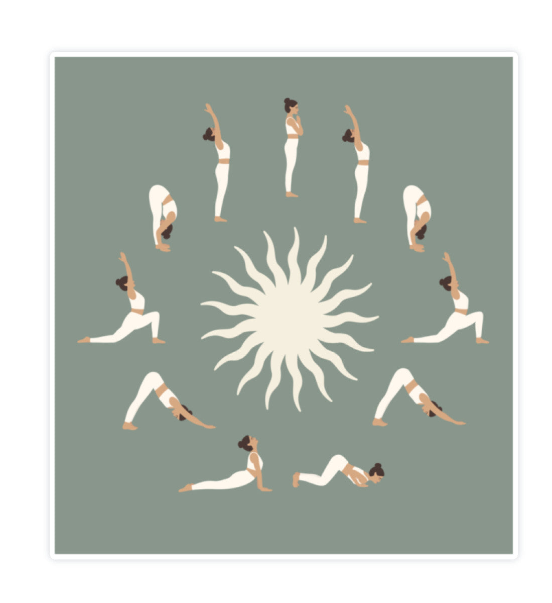 sonnengruß l sticker l yoga sticker l yoga accessoires l ökologische geschenke l yoga online shop