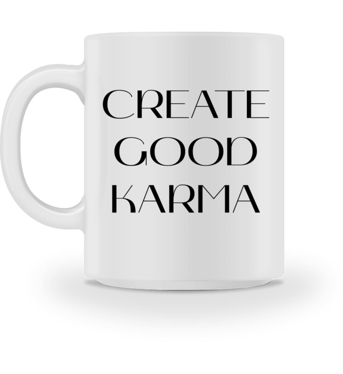 good karma l yoga tasse weiß l tasse l schöne geschenkideen l ökologische geschenke nachhaltig einkaufen