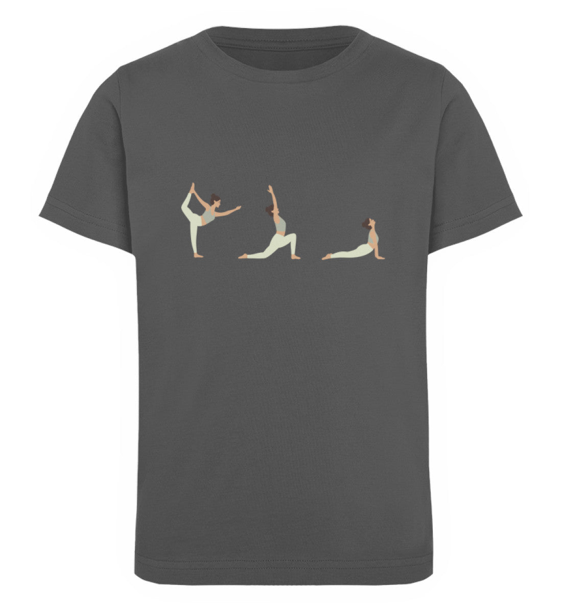 yoga posen l yoga t-shirt grau l bio t-shirt l ausgefallene yoga kleidung l umweltfreundliche und vegane mode im alltag erleben