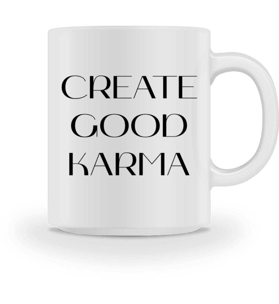 good karma l yoga tasse weiß l tasse l schöne geschenkideen l ökologische geschenke nachhaltig einkaufen