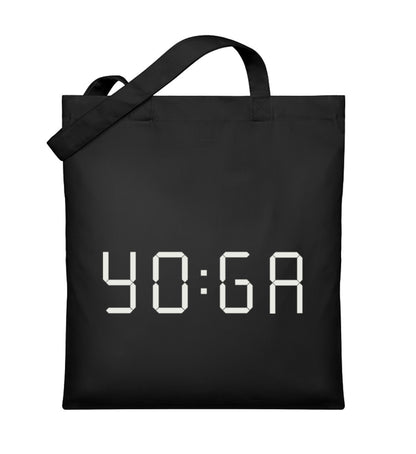 zeit für yoga l baumwolltasche schwarz l stofftasche l yoga geschenkideen l nachhaltig und ökologisch einkaufen